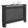 ECD Germany Heizkörperverkleidung Wabenmuster 112x19x82 cm Schwarz MDF