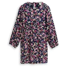 Tom Tailor Midikleid mit floralen Allover-Muster blau 128/134 EU
