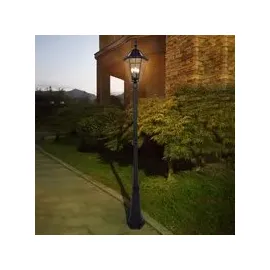 Lutec Außenstandleuchte Edelstahl, Glas 227,0 cm Solarzelle IP44 grau