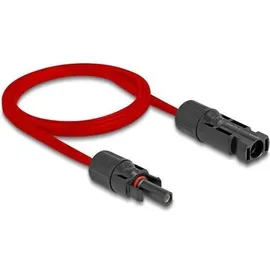 DeLock DL4 Solar Flachbandkabel Stecker zu Buchse 1 m rot