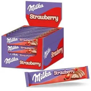 MILKA Schokoriegel Erdbeer, 1314g, je 36,5g, 36 Riegel