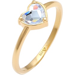 Elli Herz Verlobung Kristalle 925 Silber Ringe   Damen 