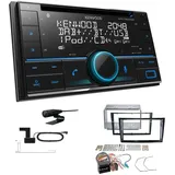 Kenwood DPX-7300DAB 2-DIN Autoradio mit Bluetooth Digitalradio DAB+ USB CD passend für Opel Astra H 2004-2010 Piano Black ohne Canbus