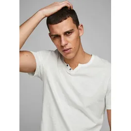 JACK & JONES JJESPLIT NECK TEE weiß M