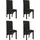 deluke Esszimmerstuhl VEDA Stoff Schwarz 4er Set