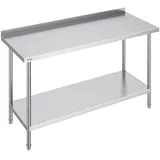 Vevor Arbeitstisch Edelstahl Küchentisch Lebensmittelzubereitung, 610x1524mm