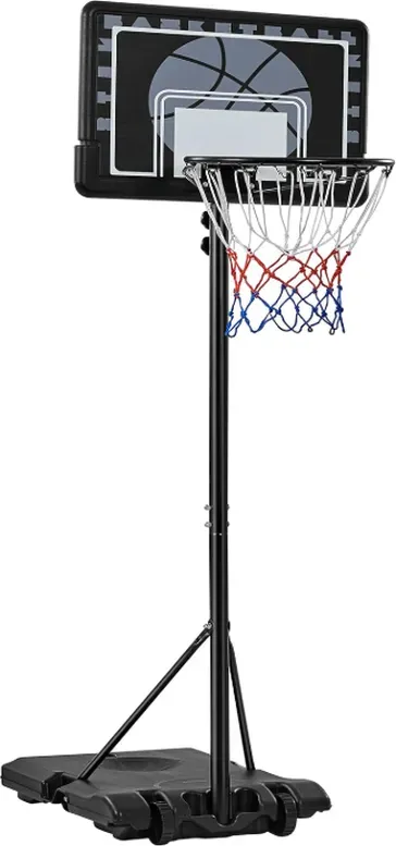 Yaheetech Portabler Basketballkorb mit Höhenverstellung 7′-8′ für Kinder von 4 bis 10 Jahren, 30