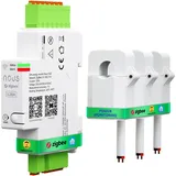 Nous D4Z Smart DIN Stromzähler 120A, Energieverbrauchsmonitor, Kompatibel mit Alexa & Google Home, DIN-Schienenmontage, Echtzeit-Überwachung