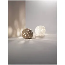 fabas luce gmbh Corvara 1-flg. dimmbar 40W 30 cm Metall/Keramik Weiß