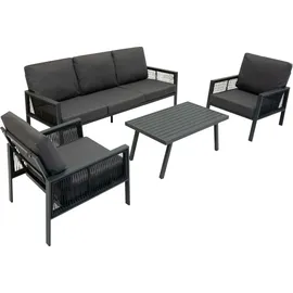 Jardi Gartenmöbel Set 4-tlg. grau/schwarz