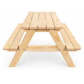 Lemodo Kinderpicknicktisch 115 cm Kiefer natur beige