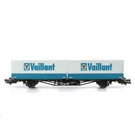 LILIPUT Containertragwagen Lgjs 571.1 440 4 621-0 mit 2 Wechselpritschen Vaillant H0