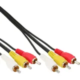 InLine Audio-/Videokabel 3x Cinch-Stecker/Stecker 0,5m (89650)