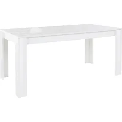 Esstisch INOSIGN "Prisma", weiß (weiß hochglanz lack, weiß mit siebdruck hochglanz lack), Tische, Esstisch Rechteckiger Esstisch, Breite 180 cm