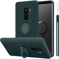 Cadorabo TPU Liquid Ring Silicone Case Hülle Galaxy S9+), Smartphone Hülle, Grün