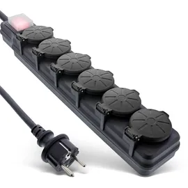 InLine Steckdosenleiste 6-fach 5 m Schwarz 1 St.