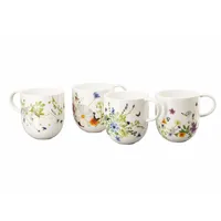 Rosenthal Brillance Bone China, Fleurs Sauvages Becher mit Henkel