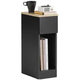 SoBuy Nachttisch Schwarz Holzwerkstoff, 20x60x35 cm Schlafzimmer, Nachttische