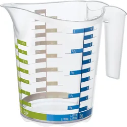 ROTHO Domino Messbecher transparent, mit Skala, Inhalt: 1,00 Liter