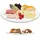 Relaxdays 2 x Servierplatte drehbar, Silber,Transparent