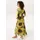 Aniston CASUAL Maxikleid mit großflächigen Sonnenblumen Braun/Grün/Schwarz 36