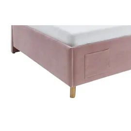 Sofa.de Polsterbettgestell mit USB-Anschluss ¦ rosa/pink ¦ Maße (cm): B: 130 H: 90