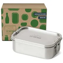 Eco Brotbox Lunchbox Yogi+ Edelstahl | Auslaufsichere Lunchbox mit Fach | Schadstofffrei | Auslaufsicher durch Silikonring | Spülmaschinengeeigne | Für Schule
