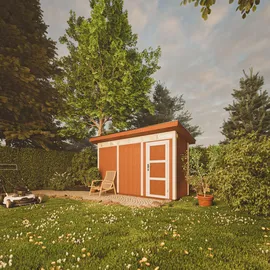 TIMBELA Gartenhaus 1,61 x 4,11 m Grau