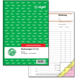 SIGEL Formularbuch Rechnung DIN A5 3x 40 Seiten