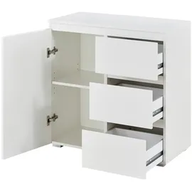 Die Möbelfundgrube Kommode 80 x 79 x 40 cm Weiß