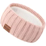 DRESHOW Damen Warm Gestricktes Stirnband Winter Ohrenwärmer Elastische Gehäkelte Kopfwickel Dickes Fleecefutter Haarbänder