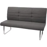Mendler Sitzbank HWC-G55 grau-braun 180 x 40 x 48 cm