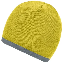 Beanie Kontrast "MB7584" - yellow/light-grey