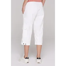 Soccx Shorts SOCCX, Damen, Gr. XXL, Normalgrößen, weiß, Popeline, Material: 98% Baumwolle, 2% Elasthan, unifarben, regular fit knielang, Hosen Shorts, mit aufgesetzten Taschen vorne