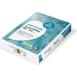 NAUTILUS® Recyclingpapier SuperWhite CO2 neutral DIN A4 80 g/qm 500 Blatt