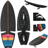 F2  Surf Waveboard Carving Board Street Surfer Skateboard  Schwarz/Bunt 2025 SCHWARZ|bunt 81 CM