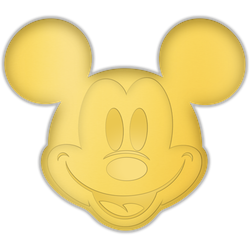 3D-Shape-Prägung "Micky Maus" in reinstem Gold