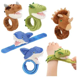 depesche dino world DEPESCHE 13219 Dino World Klipp Klapp Armband Plüsch, sortiert