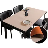 CIEEIN CIEHT PU Tischdecke Tischmatte Schreibtisch Tischfolie Schutzfolie Tischfoli Tischschutz Matte Wasserdicht Apricot+Orange 90 * 160cm