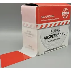 Kelmaplast Absperrband L.100m B.80mm rot/weiß geblockt 100m/Karton