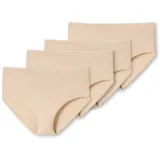 SCHIESSER Damen Slip 4er Pack - Midi-Slip, Cotton Stretch, uni Beige (Sand) 3XL