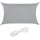 Relaxdays Sonnensegel rechteckig, 2 x 3 m, HDPE-Gewebe, UV-stabilisiert, konkav, Segeltuch mit Spannseilen, hellgrau