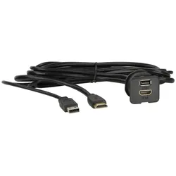  Universal USB / HDMI Einbau Buchse -> USB + HDMI 