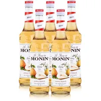 Monin Sirup Birne 700ml - Cocktails Milchshakes Kaffeesirup (5er Pack)