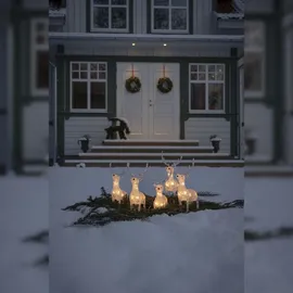 Konstsmide LED-Rentier 5er-Set Acryl 40 warmweiße LEDs außen