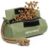 Rudelkönig Futterbeutel für Hunde Apportierbeutel grün