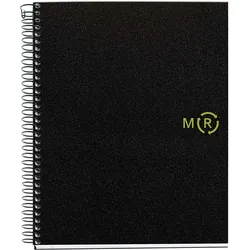 MIQUELRIUS Notizbuch Eco Design 4 A5 kariert Spiralbildung schwarz