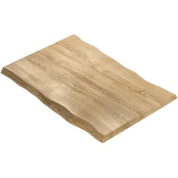 PERU | Gastro Tischplatte Baumkante | 160 x 90 cm | 6cm | Rechteckig | Eiche