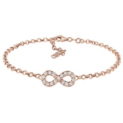 Elli Armband Infinity Kristalle 925 Silber, Infinity rosa 16