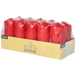 PAPSTAR Stumpenkerzen 9 cm rot